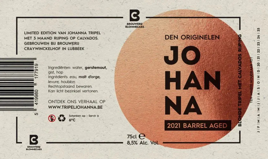 Tripel Johanna 8,5% 75cl - Calvados Barrel Aged (2021)